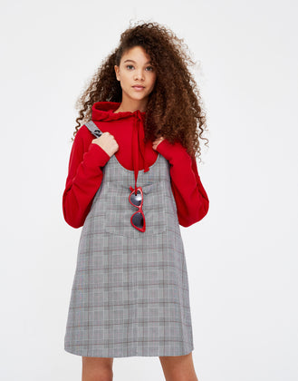 Denim pinafore dress