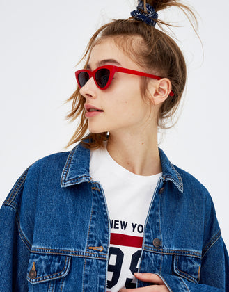 Denim biker blue jacket