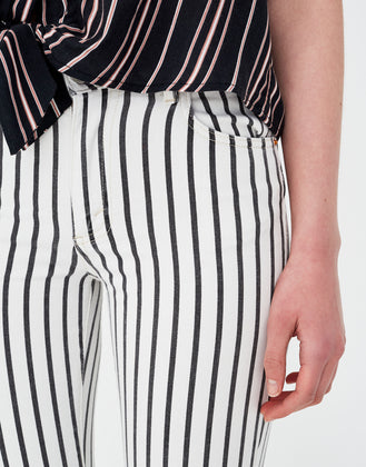 Striped skinny jeans