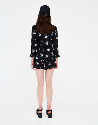 Printed crossed jumpsuit