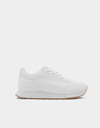 White platform plimsolls