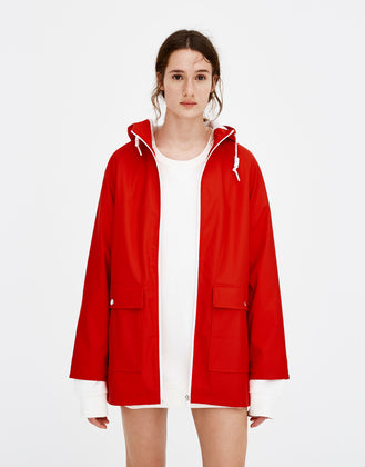 Hooded raincoat