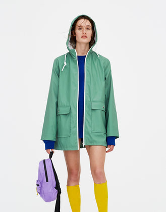Hooded raincoat