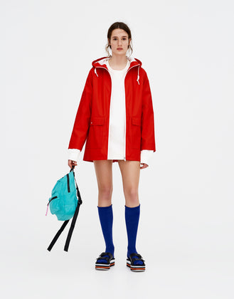 Hooded raincoat