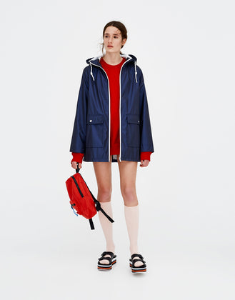 Hooded raincoat