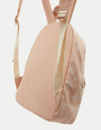 Printed fabric backpack