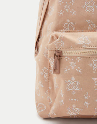 Printed fabric backpack
