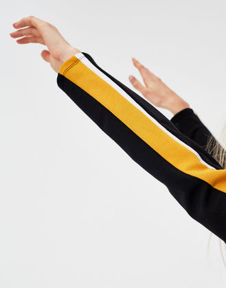 Dress with side stripes