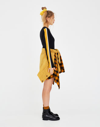 Dress with side stripes