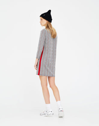 Checked long sleeve dress