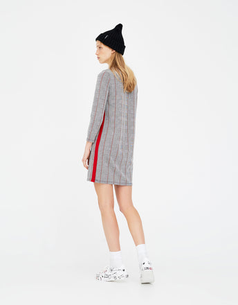 Checked long sleeve dress