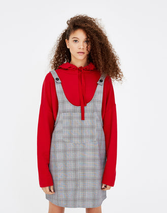 Denim pinafore dress