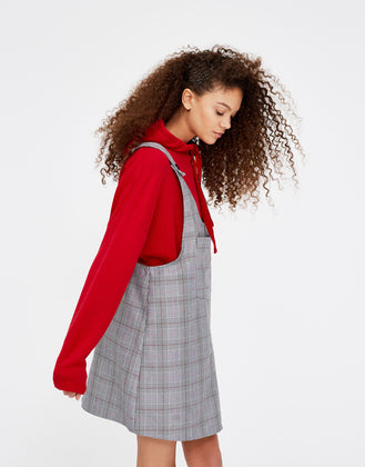 Denim pinafore dress