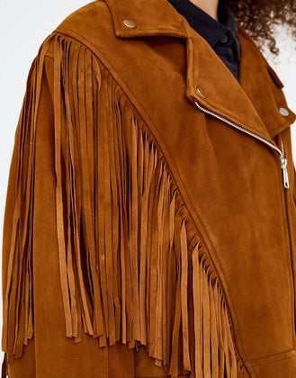 Fringed suede jacket