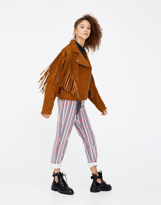 Fringed suede jacket