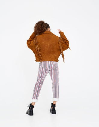 Fringed suede jacket