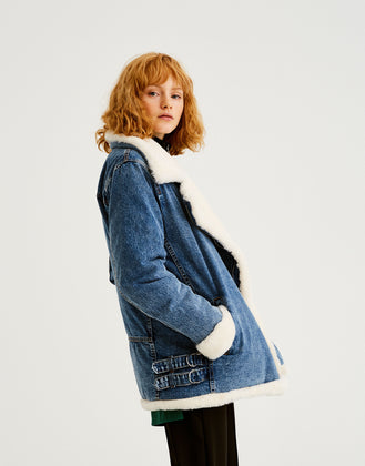 Denim jacket with flag