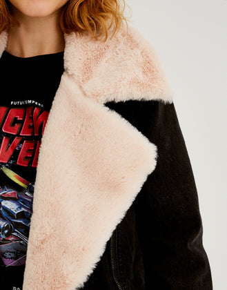 Denim jacket with flag