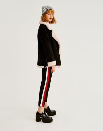 Denim jacket with flag