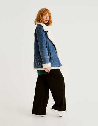 Denim jacket with flag