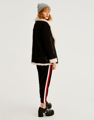 Denim jacket with flag