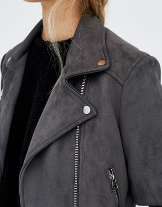 Faux suede jacket